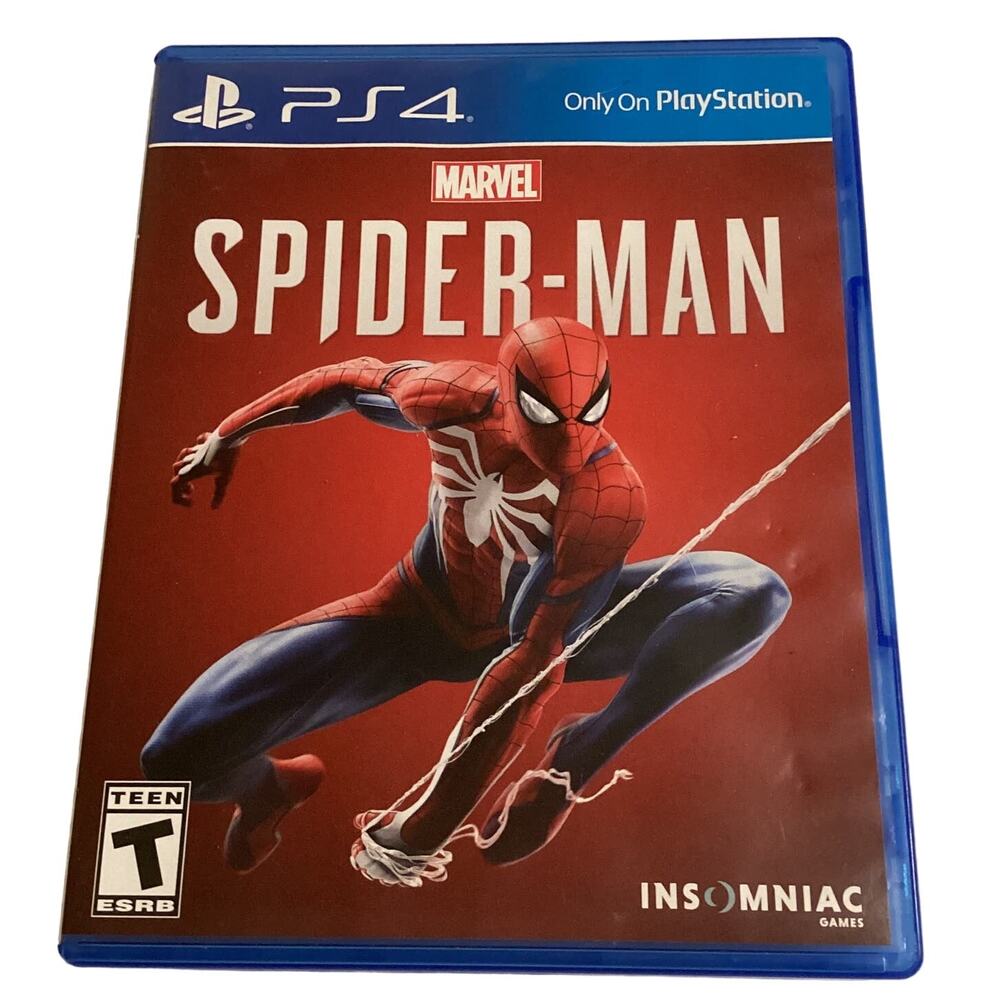PS4 PlayStation Marvel Spider-Man Video Game Rated T Teen Case No Manual Tested